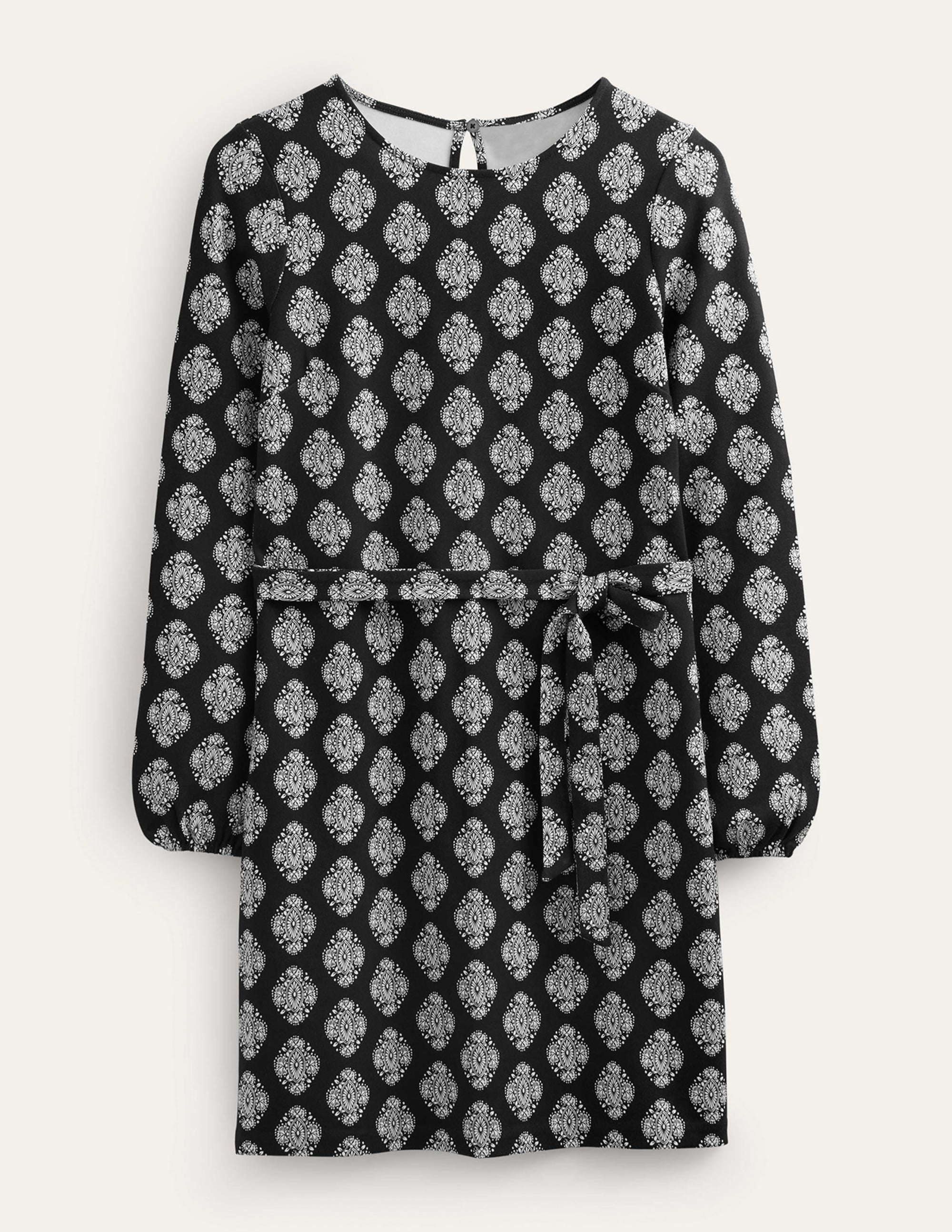 Violet Ponte Shift Dress-Black, Mosaic - Image 5