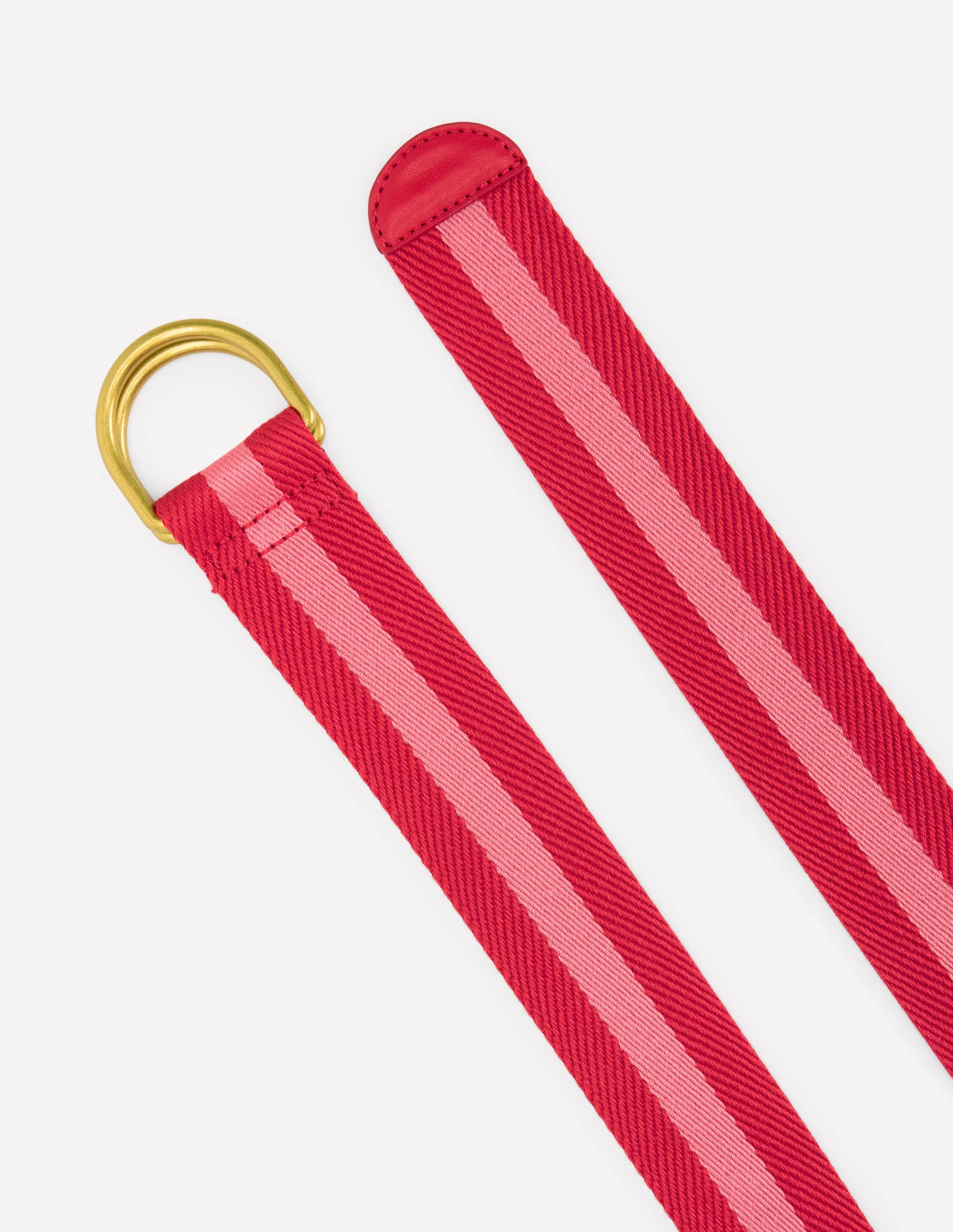 Webbing D-Ring Belt-Red and Pink - Image 3
