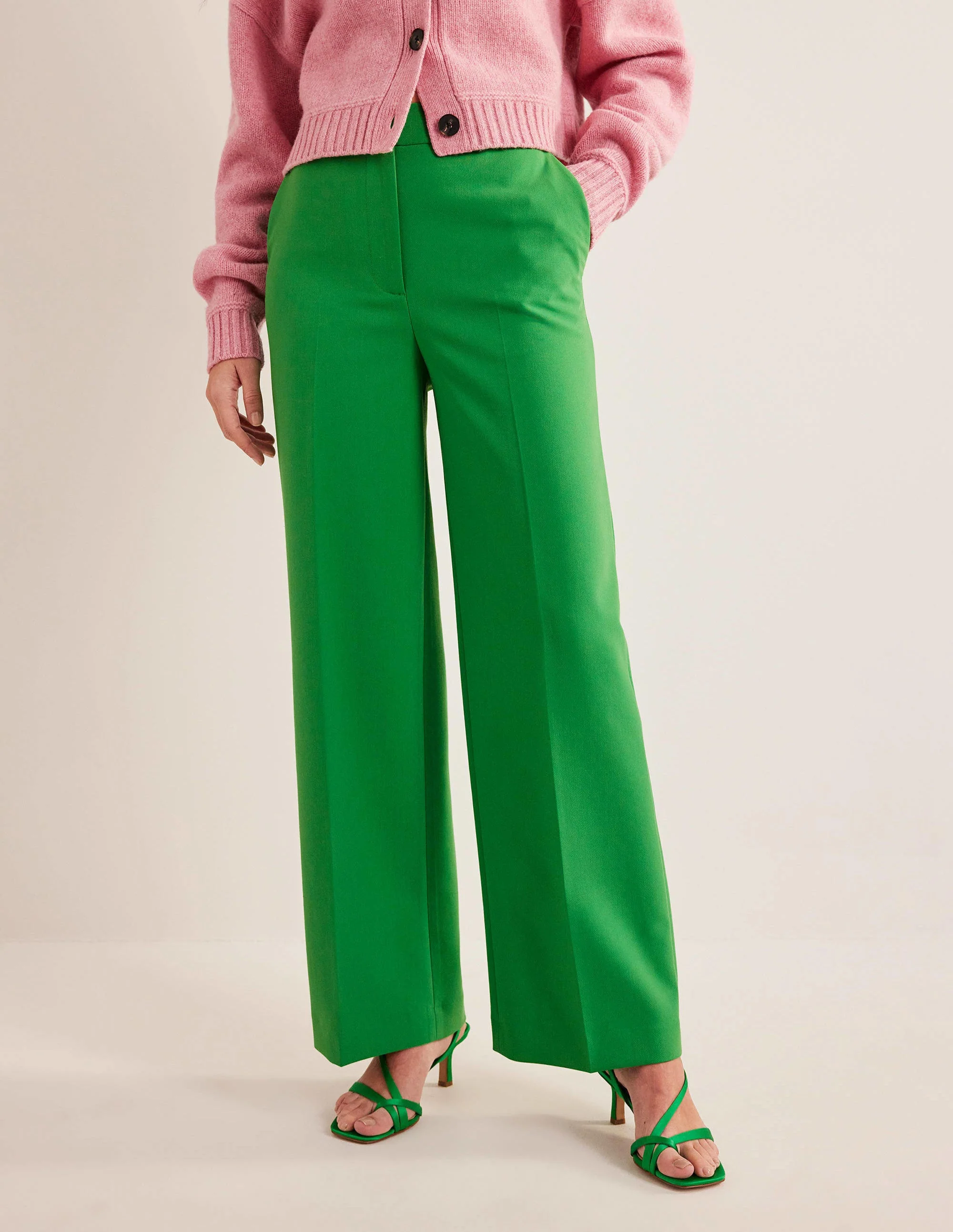 Wesbourne Wide Leg Pants-Green Bee - Image 4