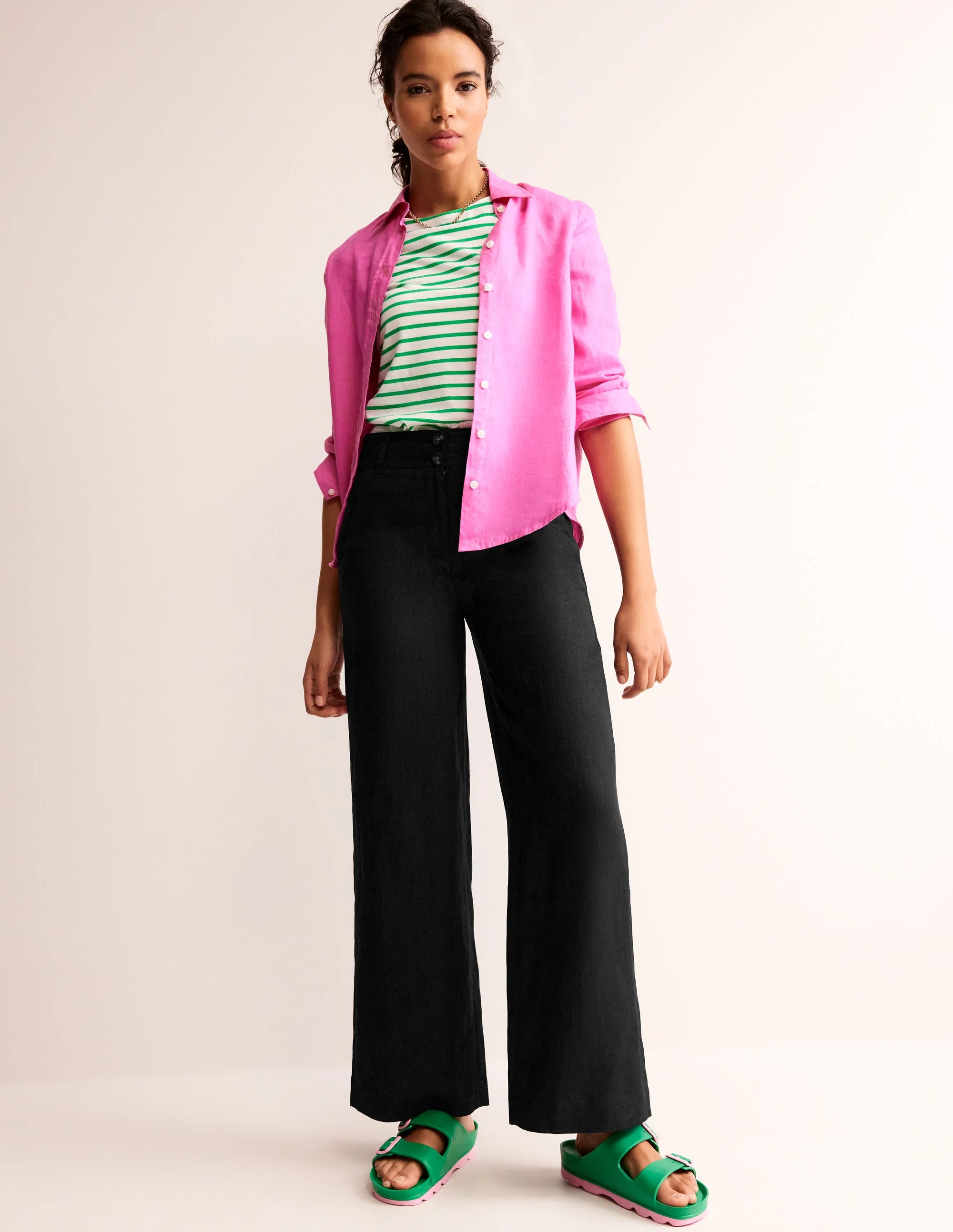 Westbourne Linen Pants-Black - Image 4