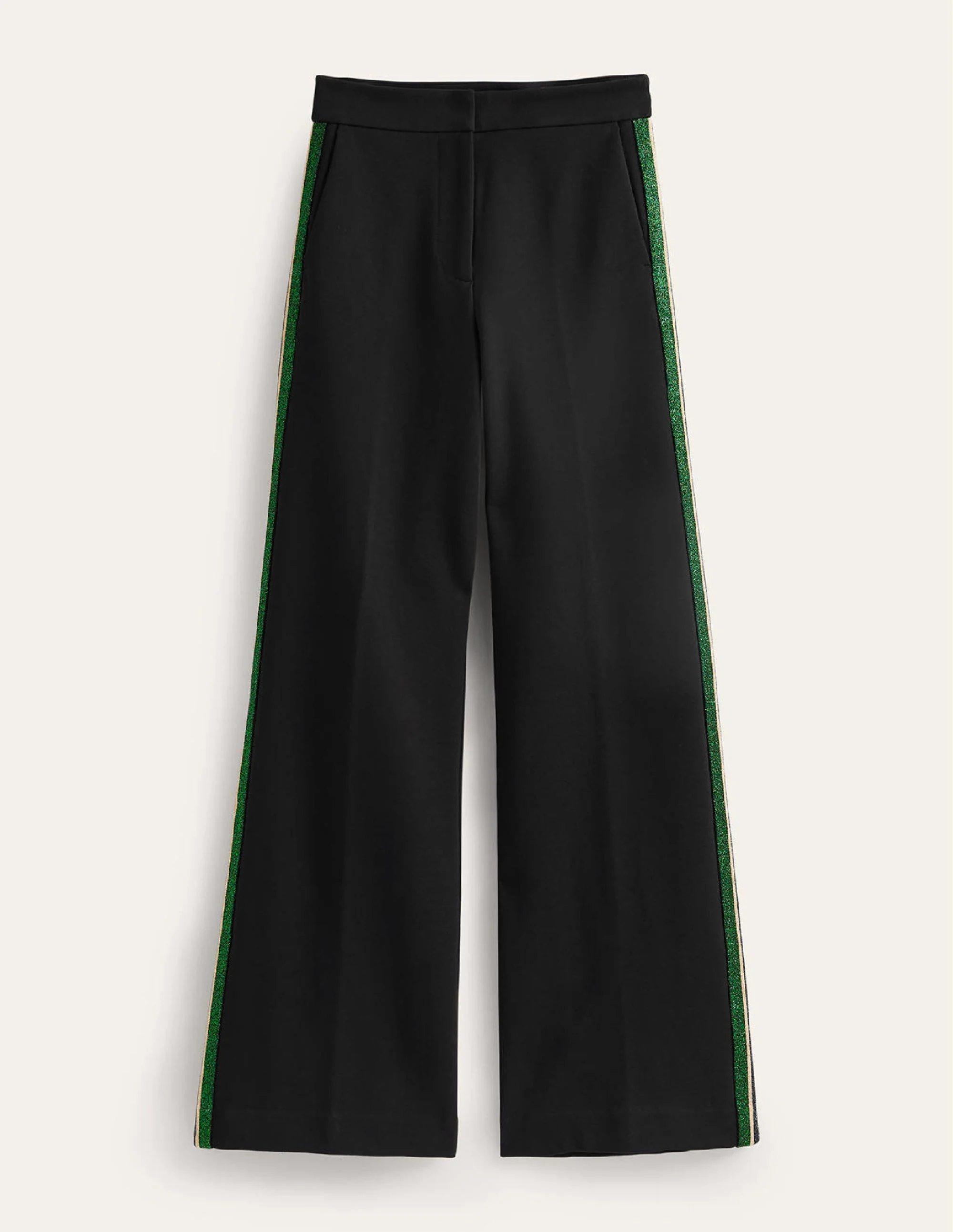 Westbourne Ponte Pants-Black with Metallic Stripe - Image 6