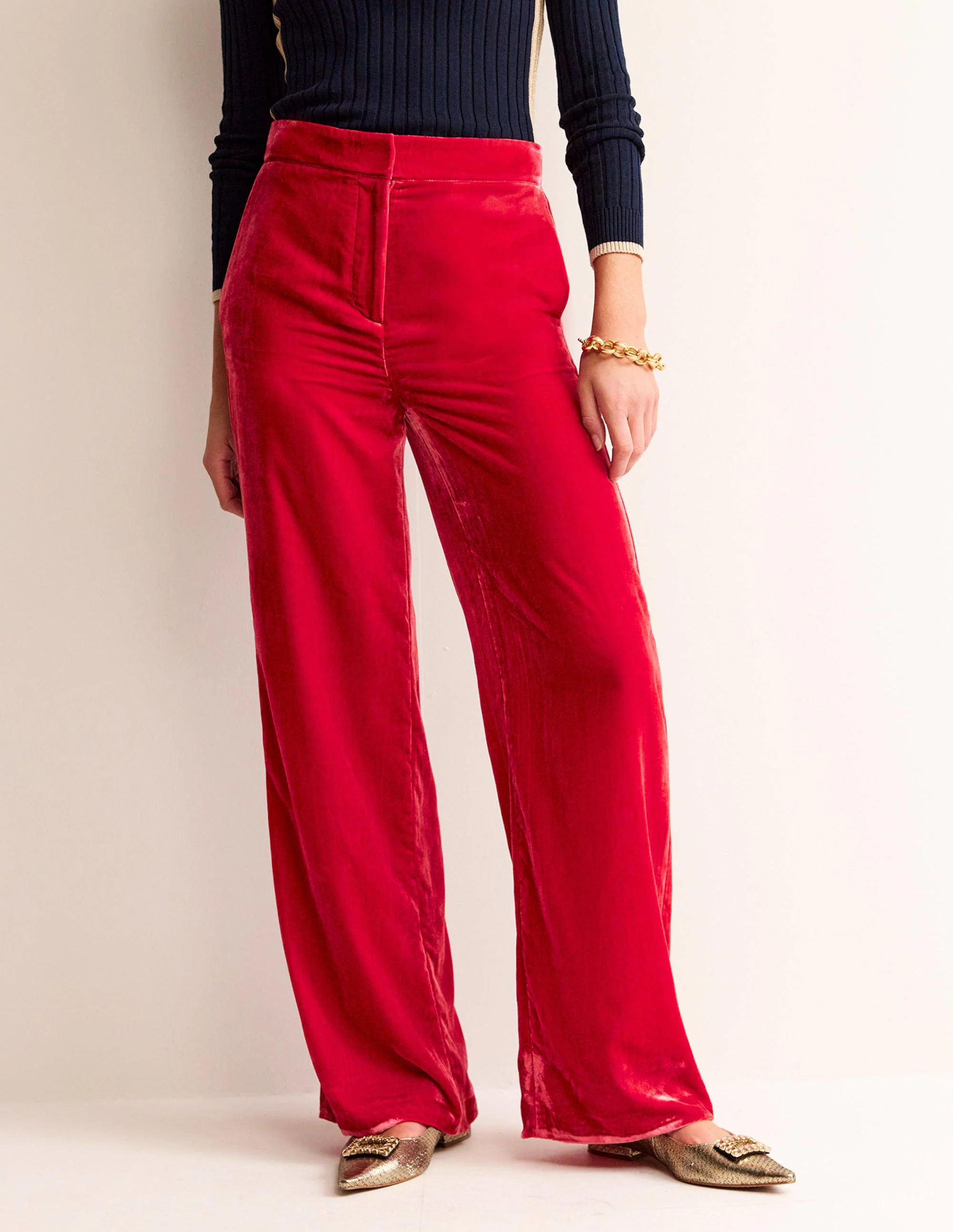 Westbourne Velvet Pants-Salsa - Image 4