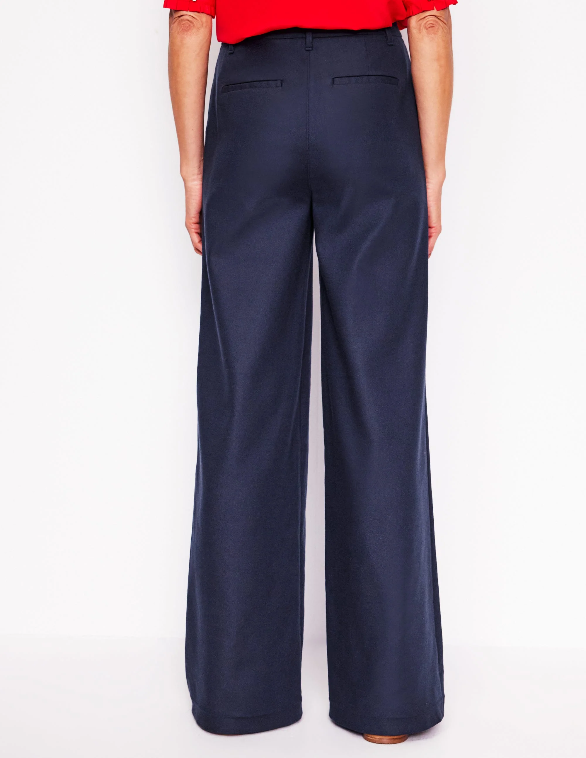 Wide Flare Pants-Navy - Image 4