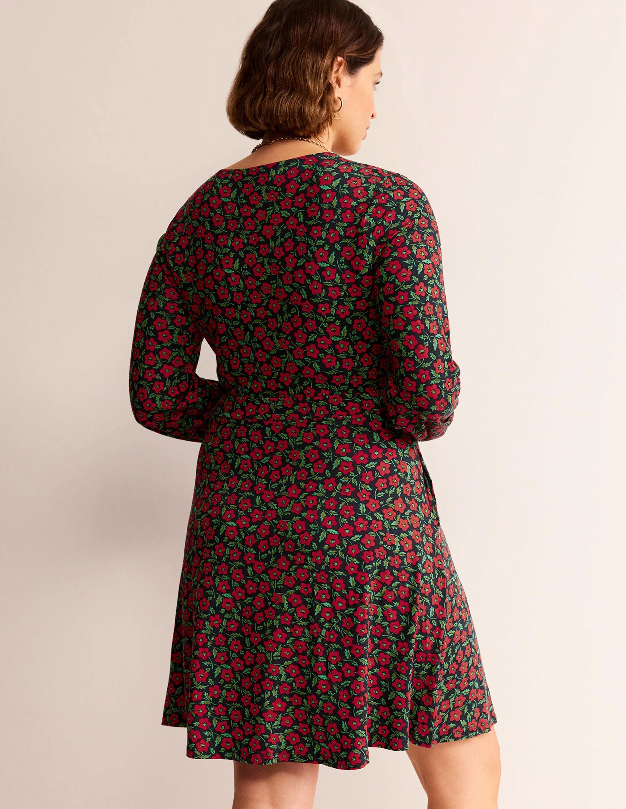 Willow Jersey Dress-Hot Pepper, Petal Pop - Image 6