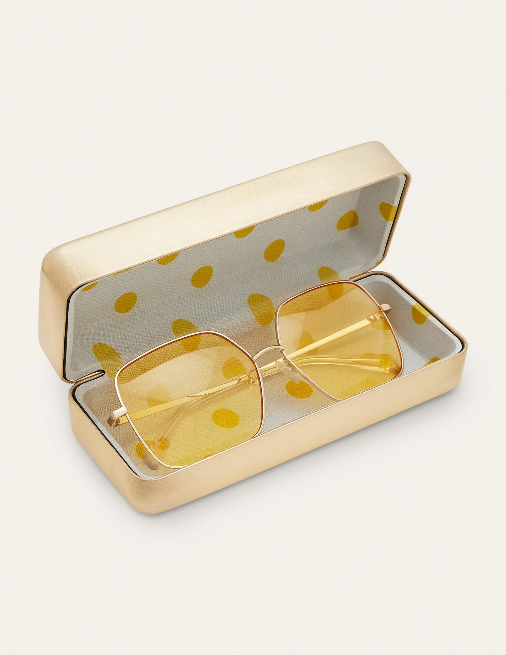 Wire Frame Sunglasses-Yellow - Image 2