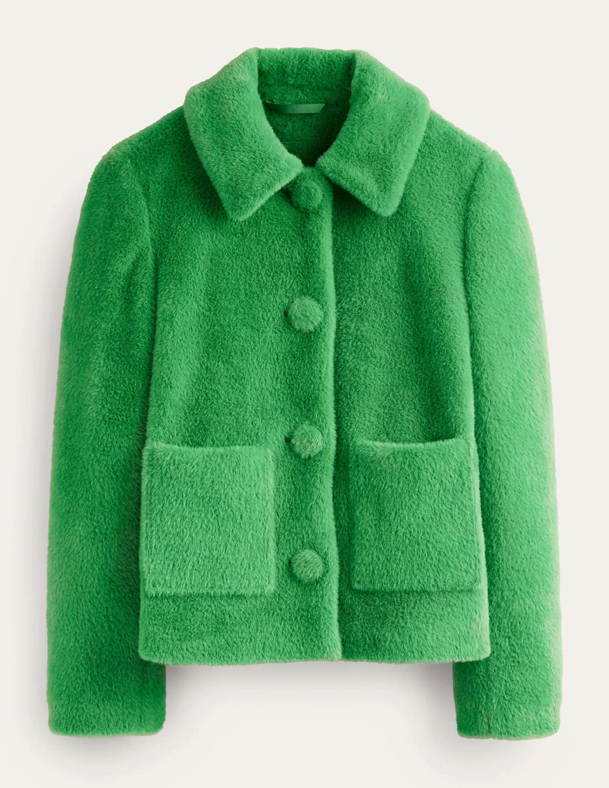 York Faux-Fur Coat-Veridian Green - Image 6