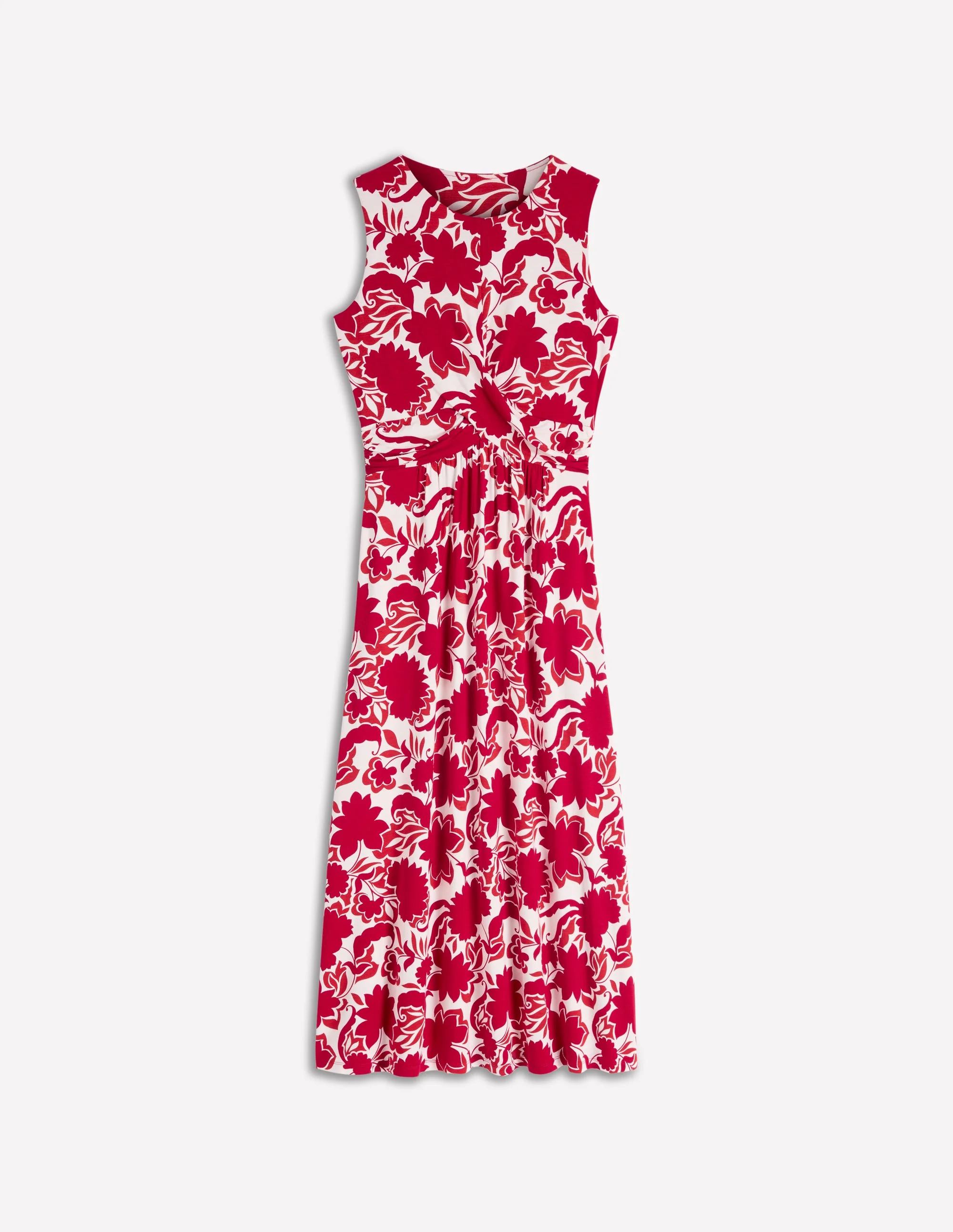 Zara Cross Waist Jersey Dress-Merida Red, Shadow Blossom - Image 11